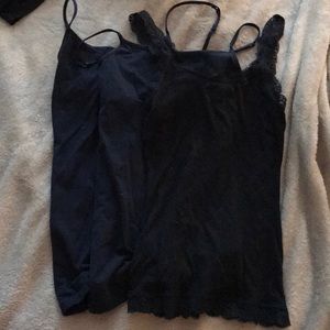 Three camis. One lace cami